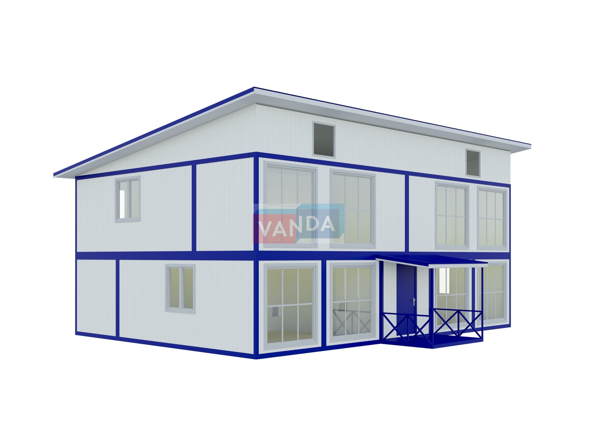 Проект модульный штаб строительства 8.4x12 Панели ПВХ